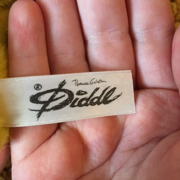 VINTAGE Diddle MOUSE Yellow Tiger Stripes STUFFED Bendable Thomas GOLETZ. - Picture 6 of 6